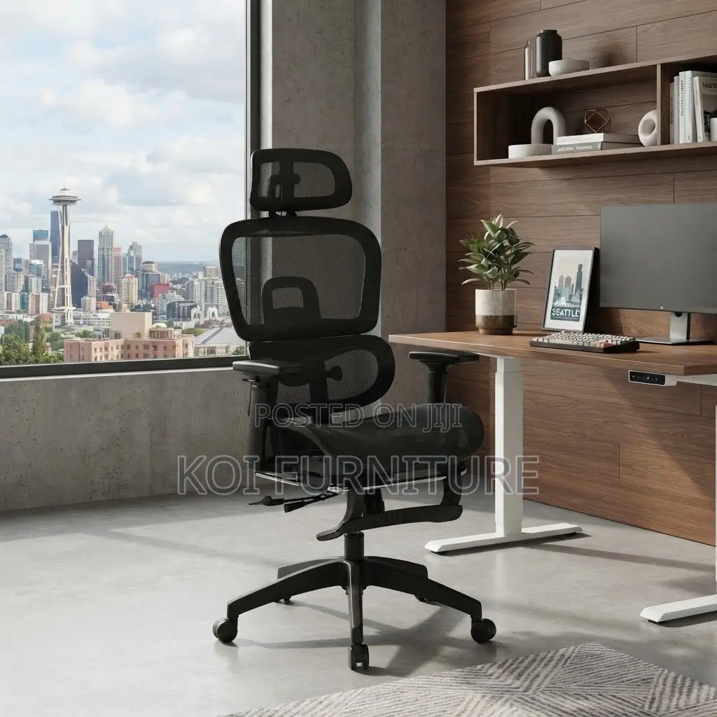Office Chairs; Executive Orthopedic High Backrest Seat With Footrest