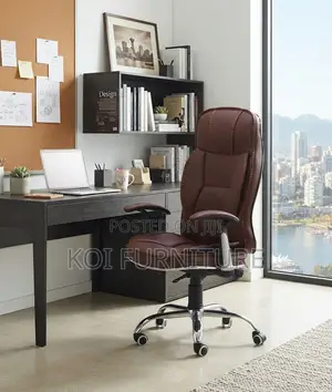 Office Chairs; High Standing Home Office Brown Leather Chair