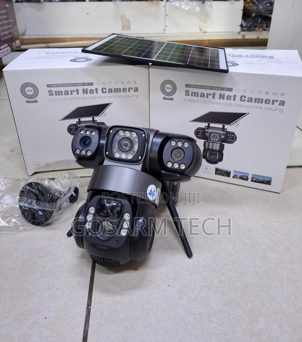 V380 Triple Lens Solar 4G Camera – Ideal for Farms Compounds