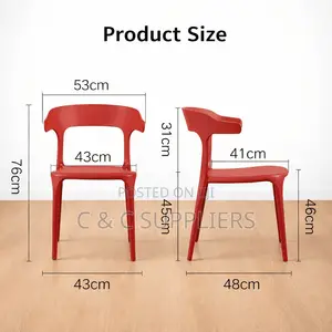 Bistro Plastic Chair–Red