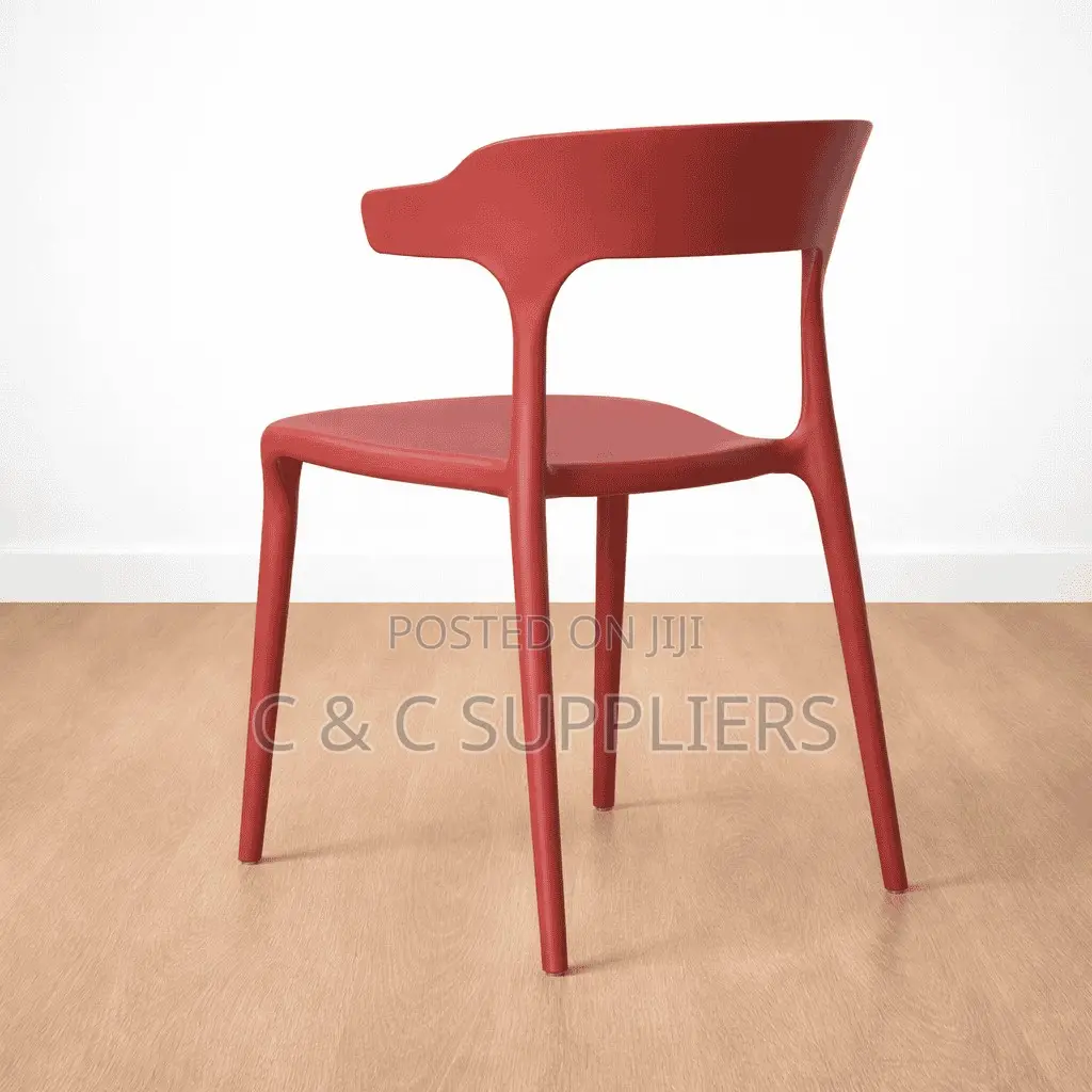 Bistro Plastic Chair–Red