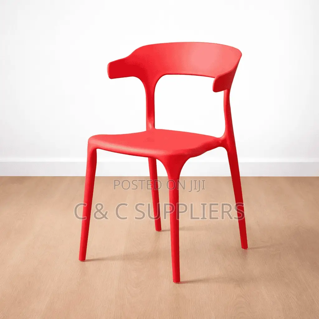 Bistro Plastic Chair–Red