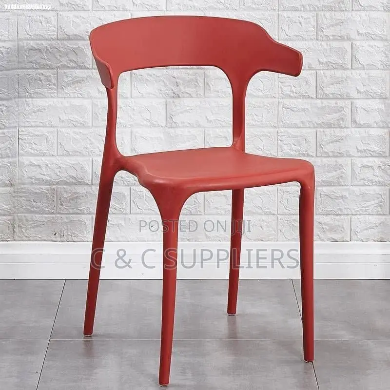 Bistro Plastic Chair–Red