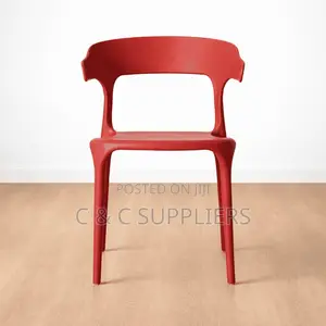 Bistro Plastic Chair–Red