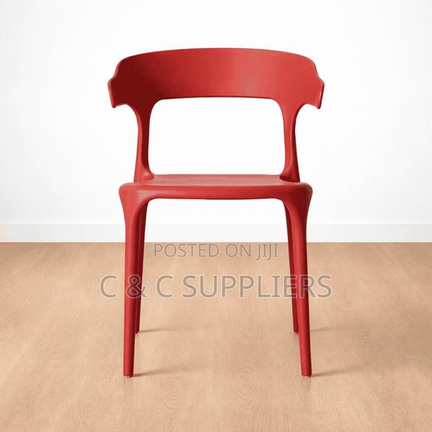 Bistro Plastic Chair–Red - main view