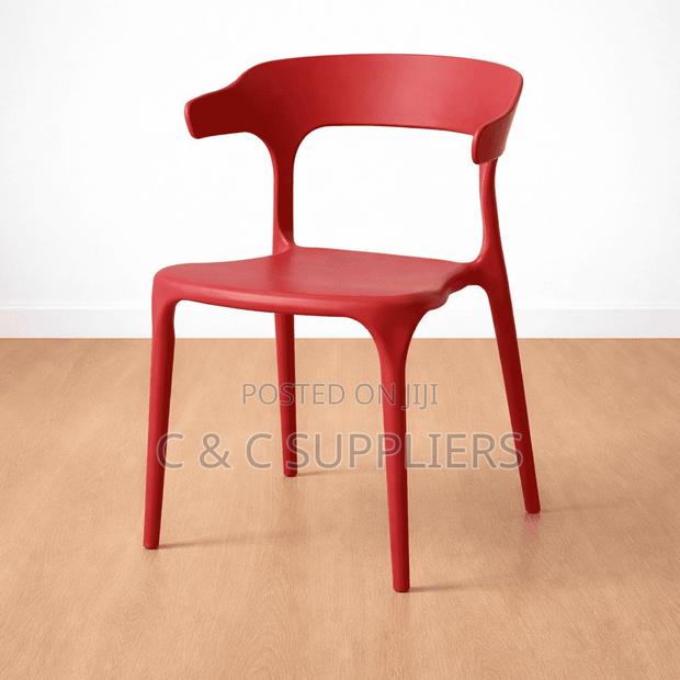 Bistro Plastic Chair–Red - thumbnail 2
