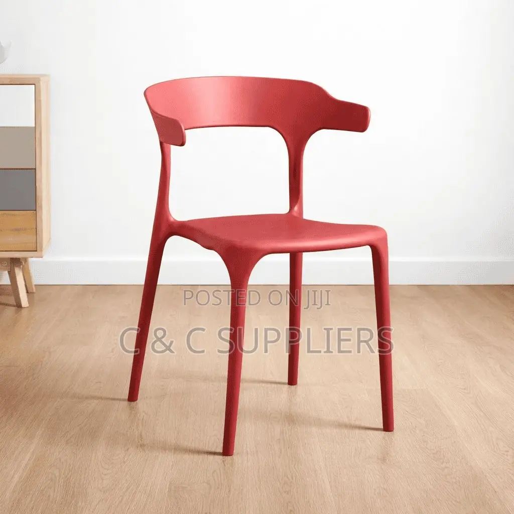 Bistro Plastic Chair–Red