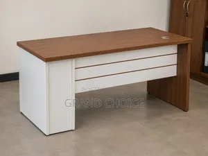 Wooden Managerial Desk With Side Storage