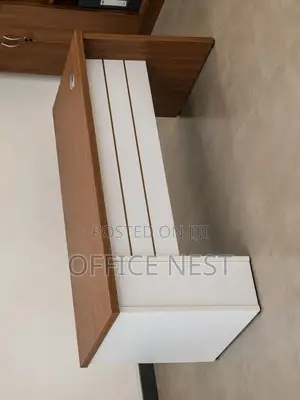 Wooden Managerial Desk With Side Storage