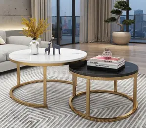 Coffee Table; Golden Home Office Dual Coffee Table