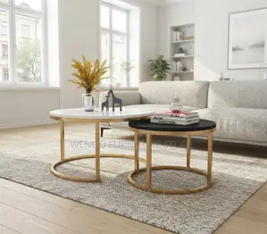 Coffee Table; Golden Home Office Dual Coffee Table