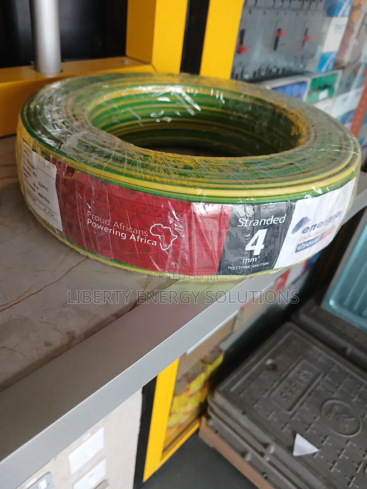 4 Mm2 Green and Yellow Single-Core Stranded Copper Electrical Wire