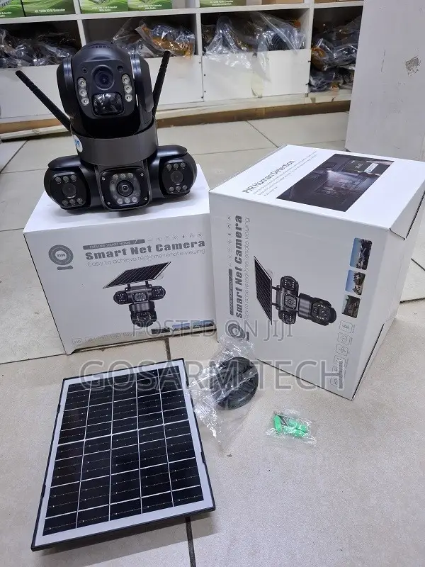VTS28 Triple Lens WiFi Solar Camera Solar Powered 3 Lens CCTV