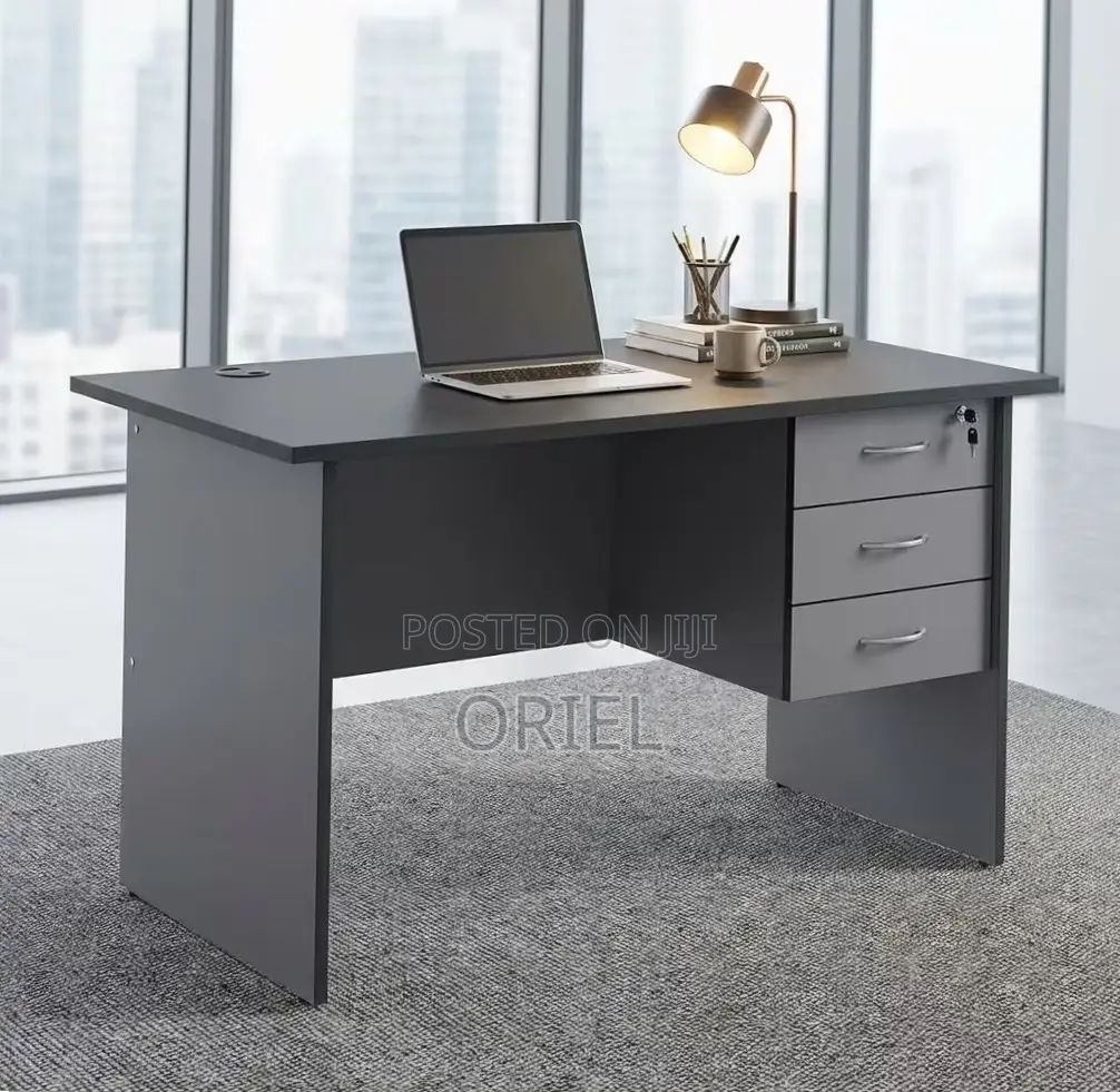 120CM Study Desk : Wooden Study Desk With Drawers