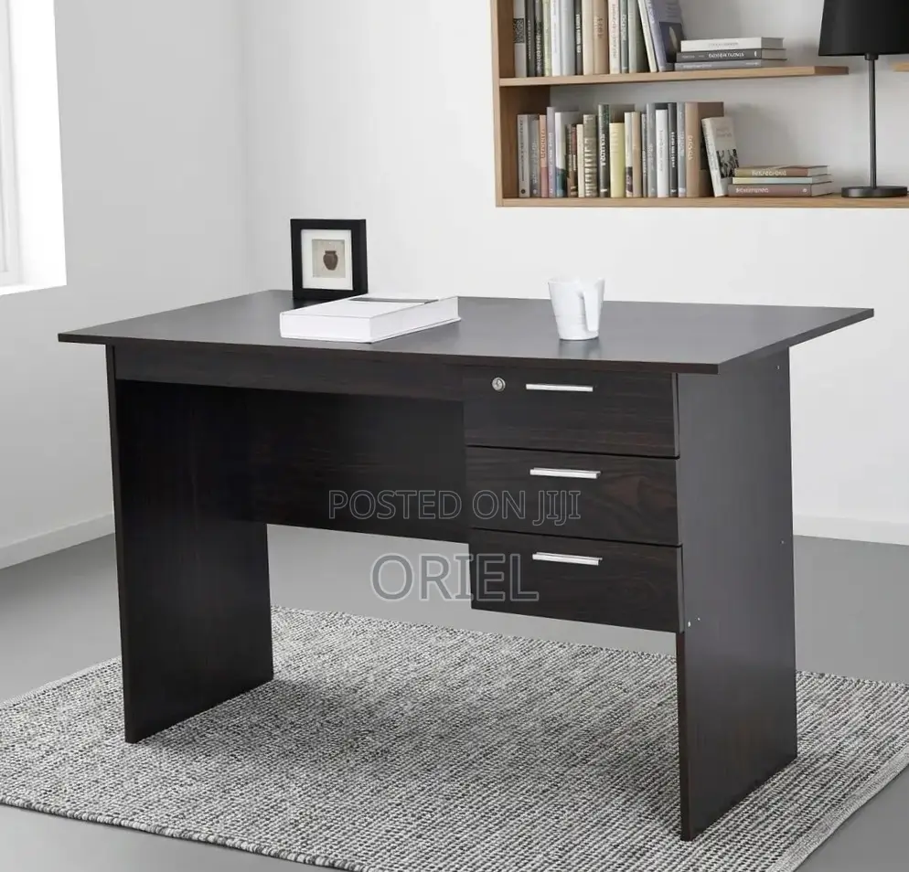 120CM Study Desk : Wooden Study Desk With Drawers
