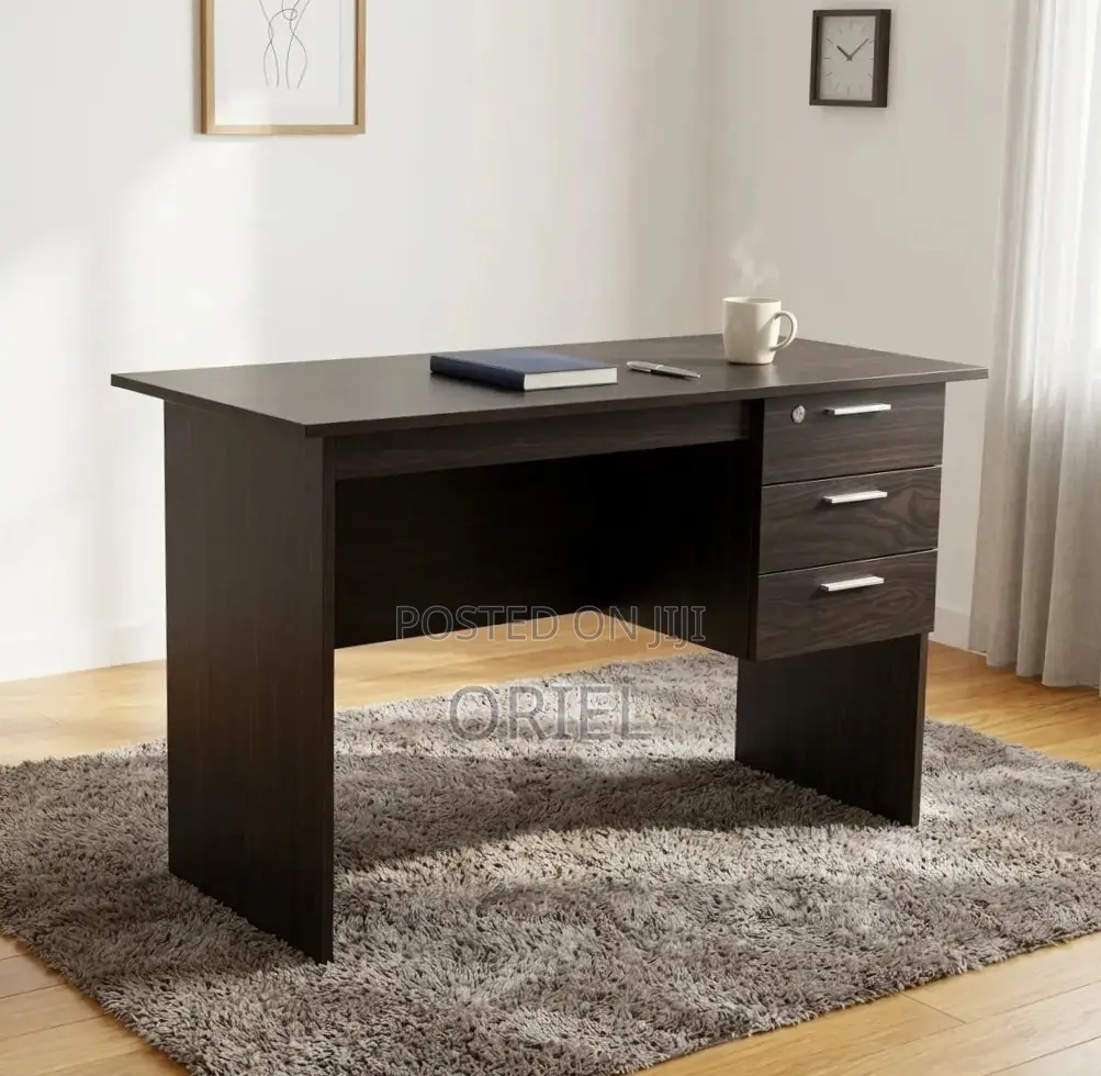 120CM Study Desk : Wooden Study Desk With Drawers