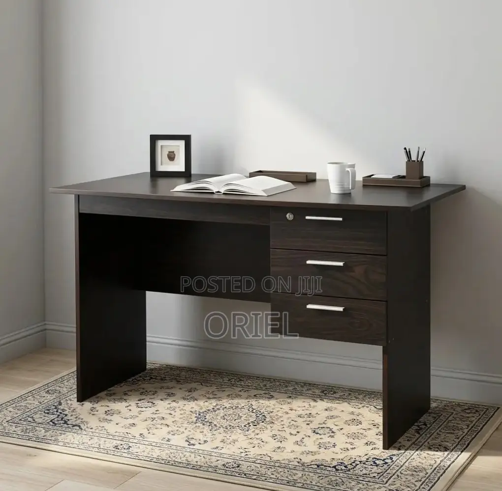 120CM Study Desk : Wooden Study Desk With Drawers