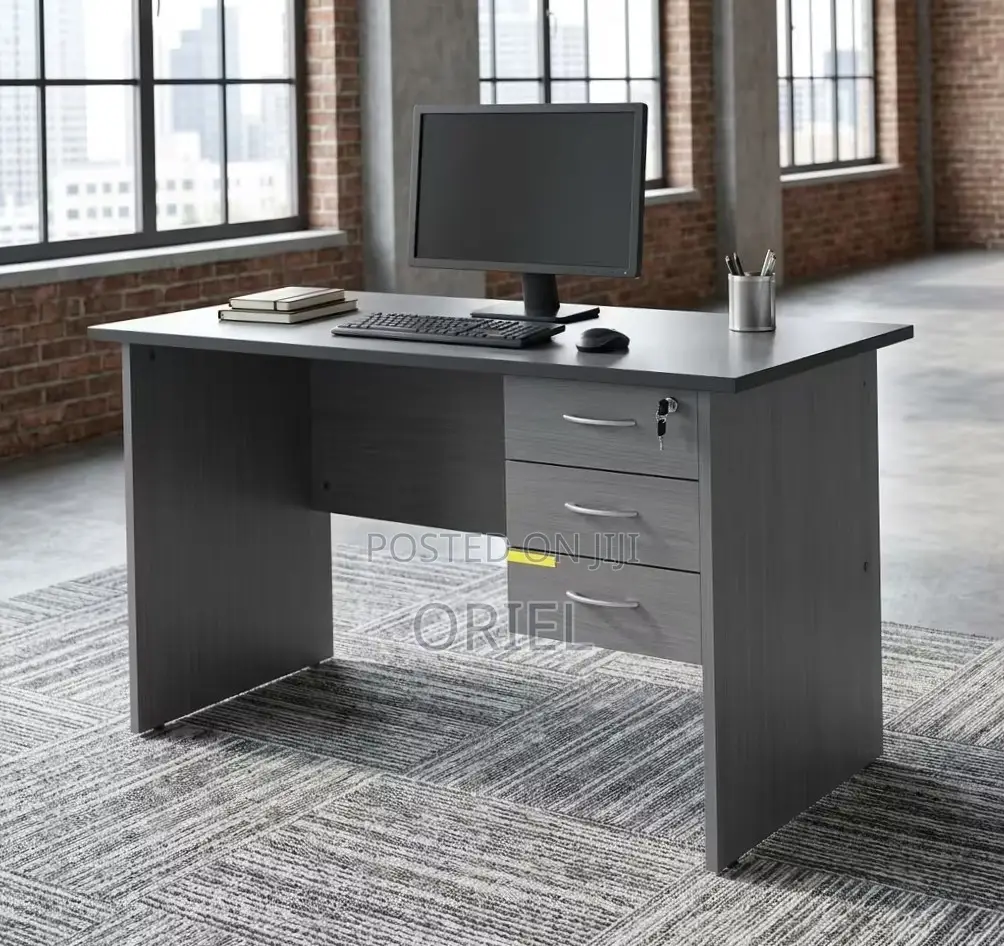 120CM Study Desk : Wooden Study Desk With Drawers