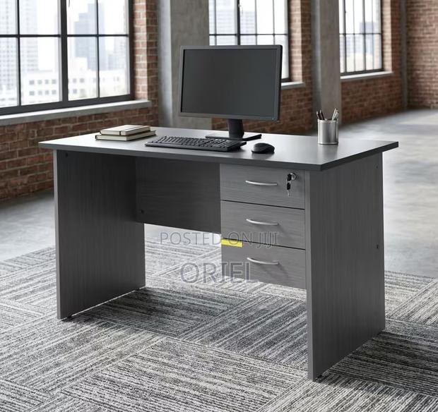 120CM Study Desk : Wooden Study Desk With Drawers