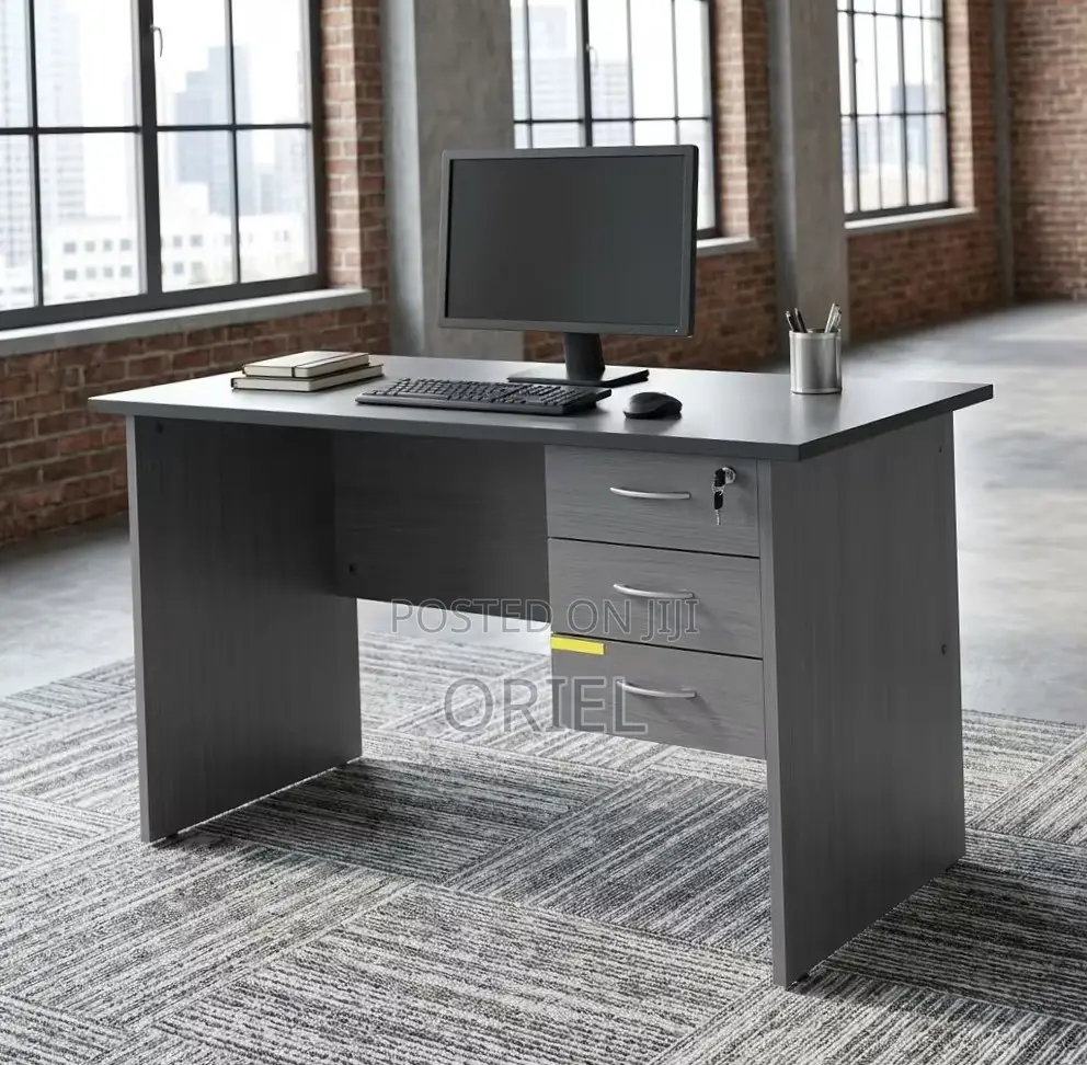 120CM Study Desk : Wooden Study Desk With Drawers