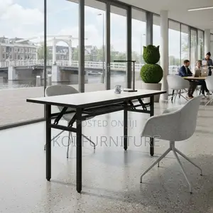 Office Table; White Foldable Home Office Study Meeting Table
