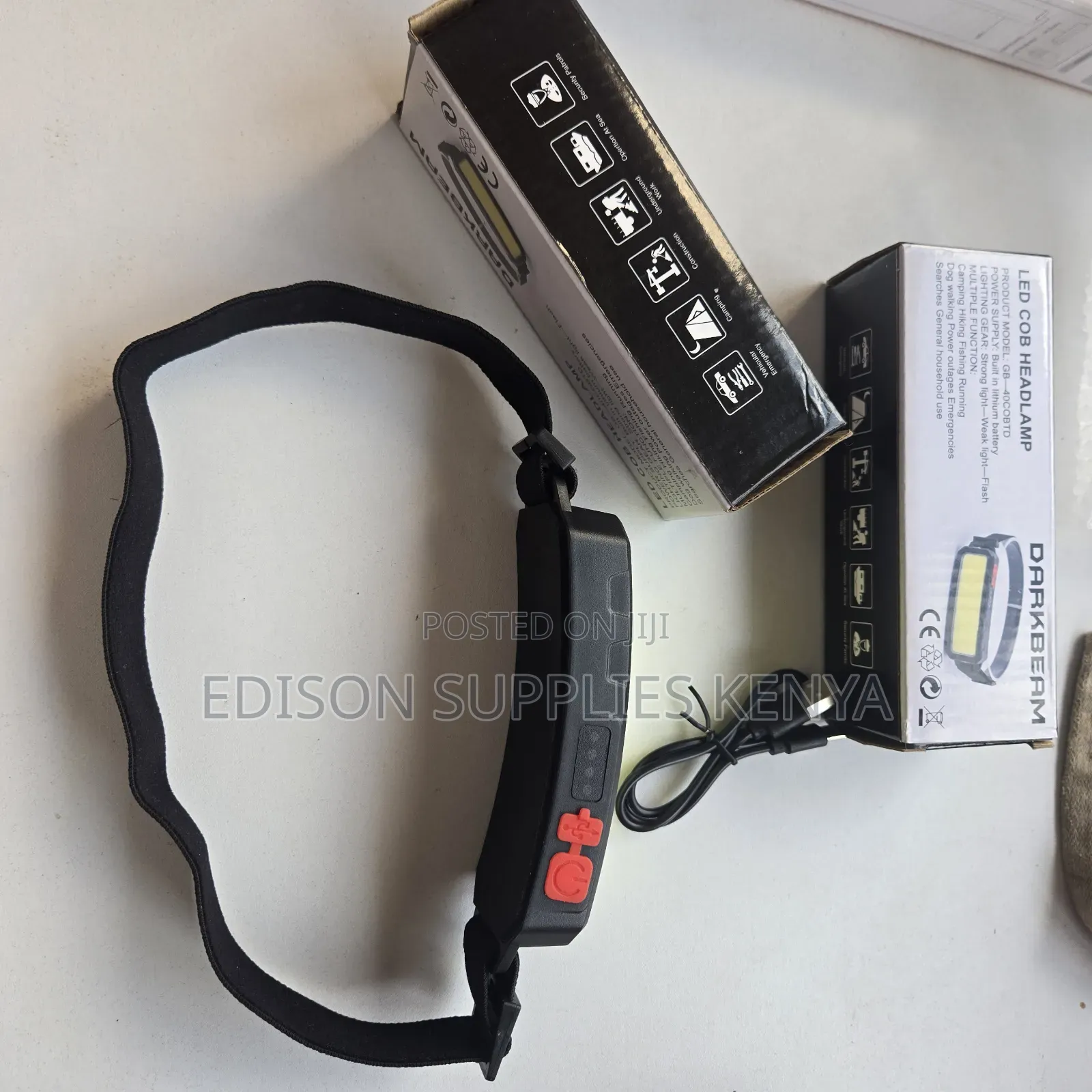 Headlamp Darkbeam Head Torch Camping Flashlight Rechargeable Head Lamp