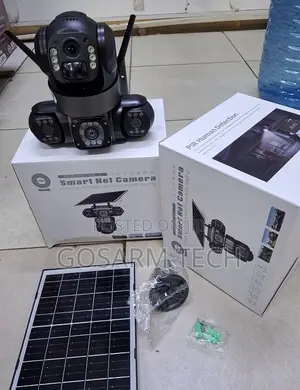 VTS28 V380 Triple Lens Security Solar Camera With 4G SIM Card Slot