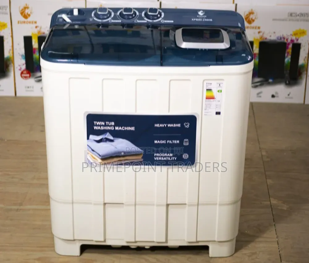 Euroken 8KG Twin Tub Washing Machine – Powerful & Efficient