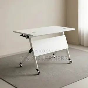 Modern Folding White Gaming Desk-1.2m
