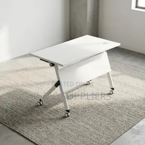Modern Folding White Gaming Desk-1.2m