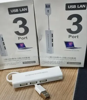 USB LAN 3 Port Adapter 3 Port USB HUB With Ethernet
