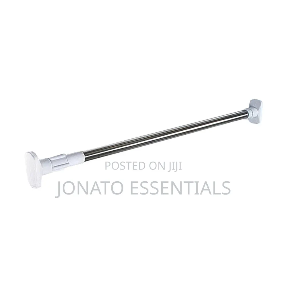 Adjustable Tension Rod for Curtains & Wardrobe (No Drilling)