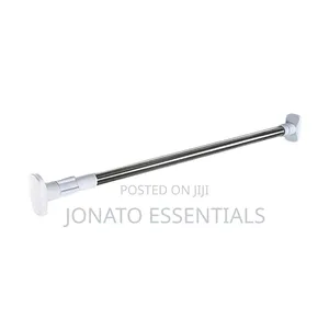 Adjustable Tension Rod for Curtains & Wardrobe (No Drilling)