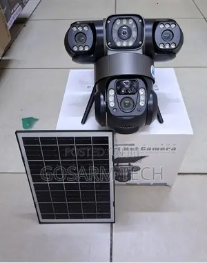 Triple Lens 4G SIM CCTV Camera Solar Powered for Home Farm & Compoun