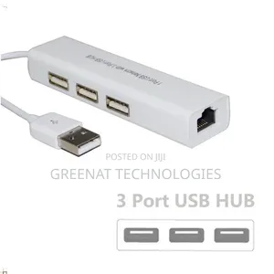USB2.0 to Ethernet RJ45 Lan Network With 3 Port USB 2.0 HUB Adapter