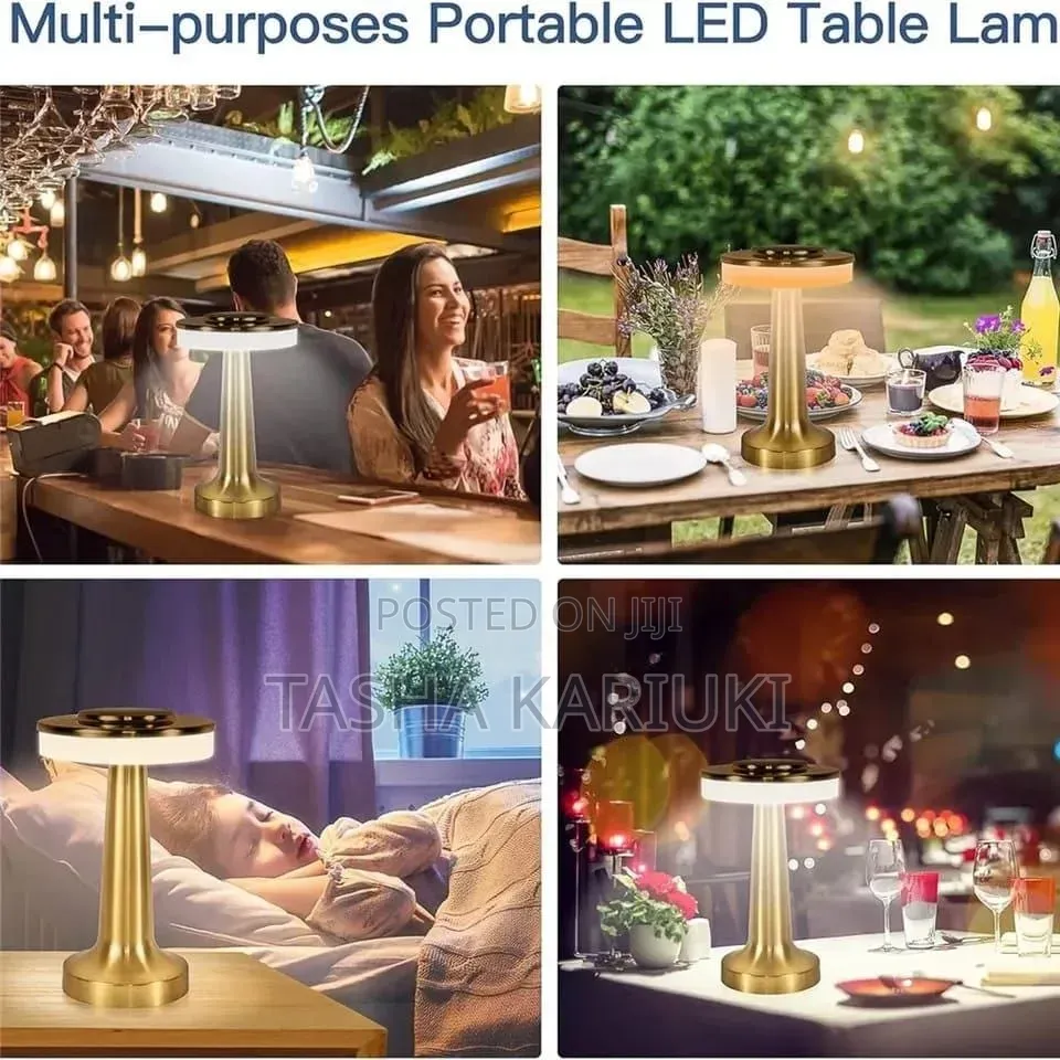 USB Rechargeable Dumbbell Touch Lamp – 3 Colour Modes