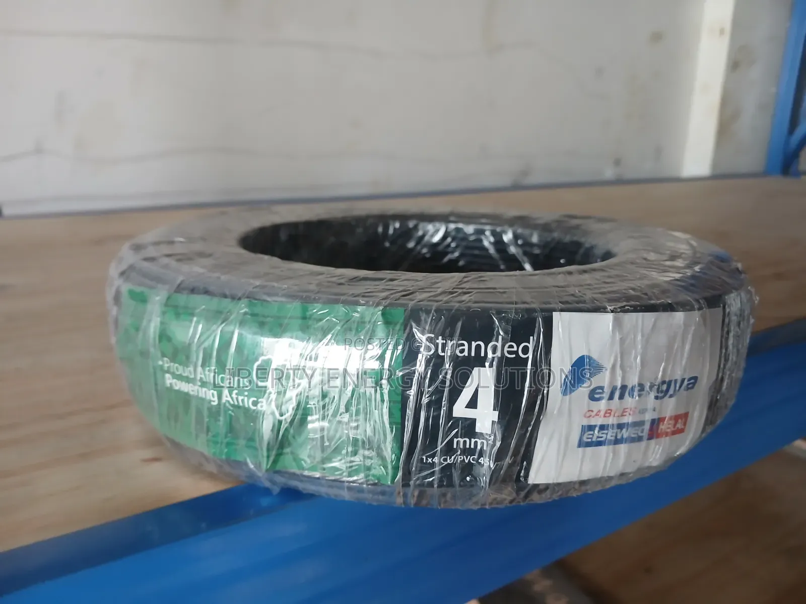 Black Single-Core Stranded Electrical Wire 4mm