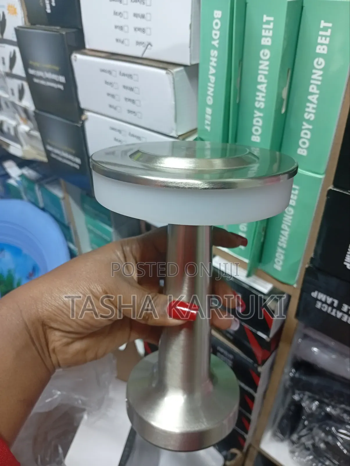 -Colour LED Dumbbell Table Lamp – USB Charging