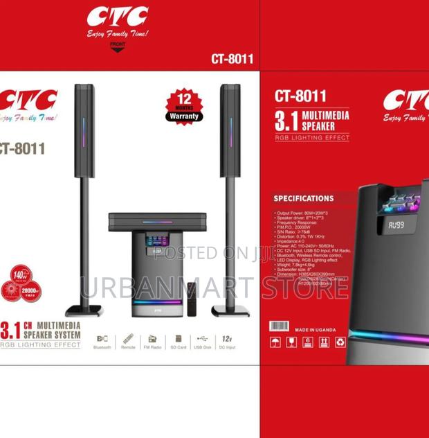 CTC CT-8011 3.1 Channel Home Theater Speaker System