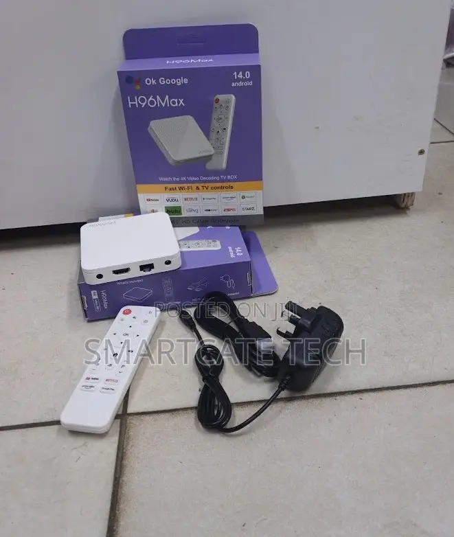 H96 Max 2GB RAM 16GB ROM Smart Android 14 TV Box – Voice Remote