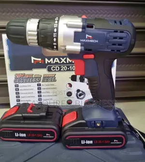 Unique Strong Maxmech Rechargable Drill/2 Batteries Heavy Duty Drill