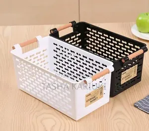 Modern Plastic Storage Basket – Available in Black & White Alp