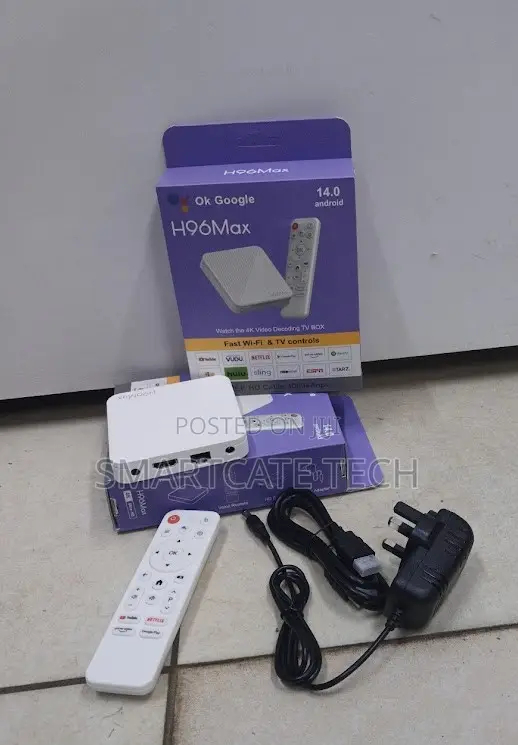 H96 Max Smart TV Box Android 14 2GB+16GB – WiFi 6, 4K UHD