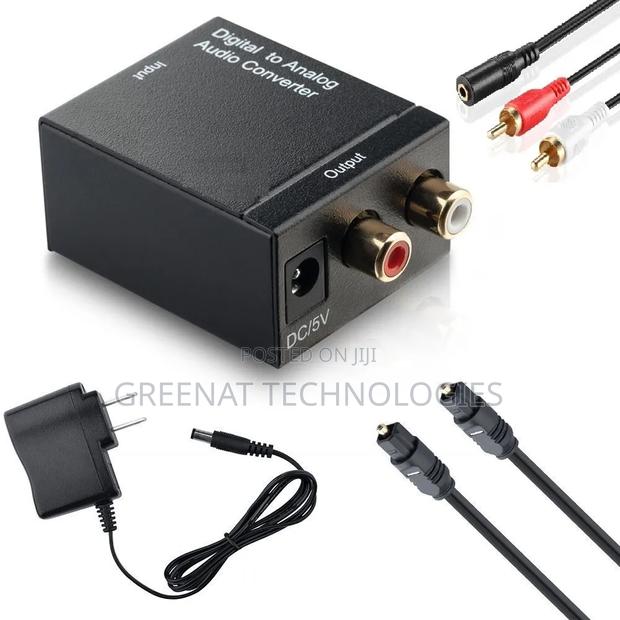 Digital to Analog Audio Converter DIF Optical Coax to Analog RCA 2m