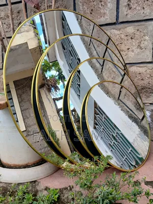 Gold Round Mirrors