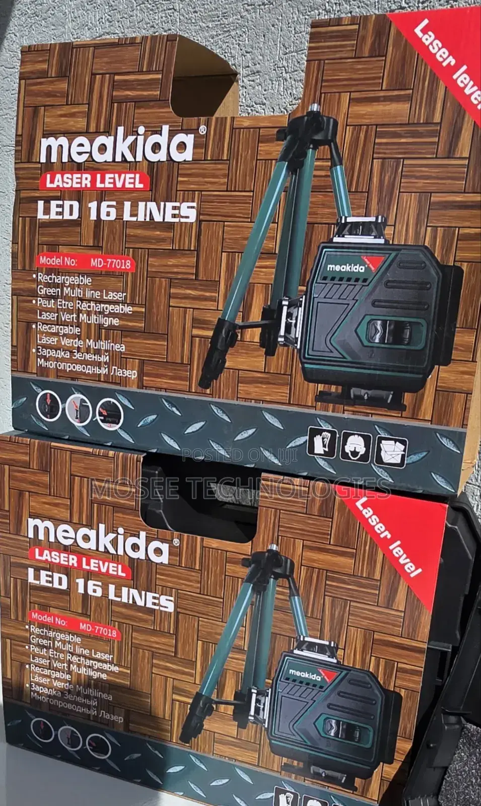 Meakida MD-77018 16-Line Green Laser Level With Tripod