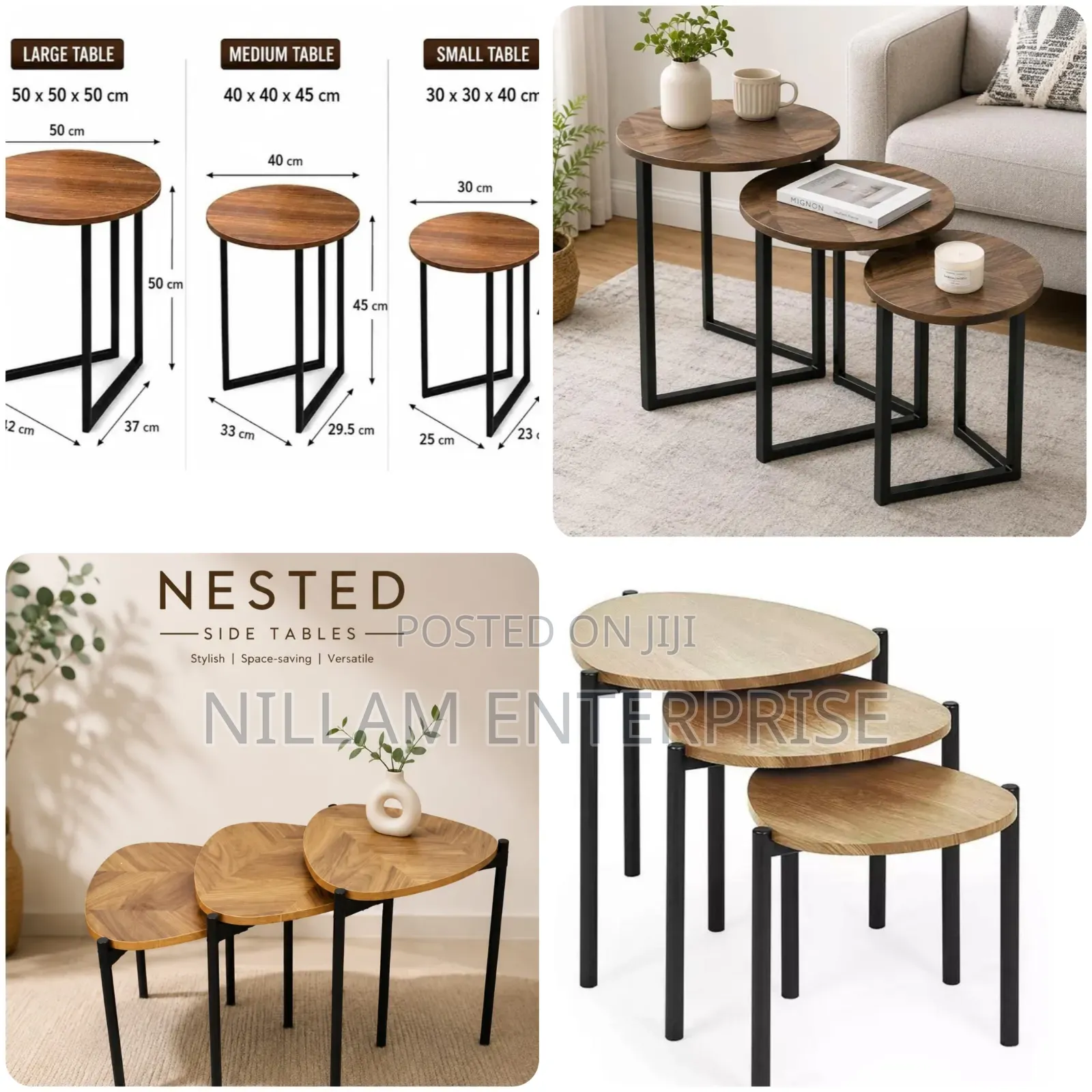 3pcs Oblong Shaped Nesting Tables*