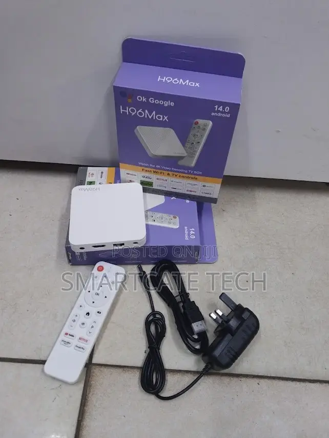 Android 14 H96 Max TV Box 2GB+16GB – 4K Ultra HD Smart Media Player