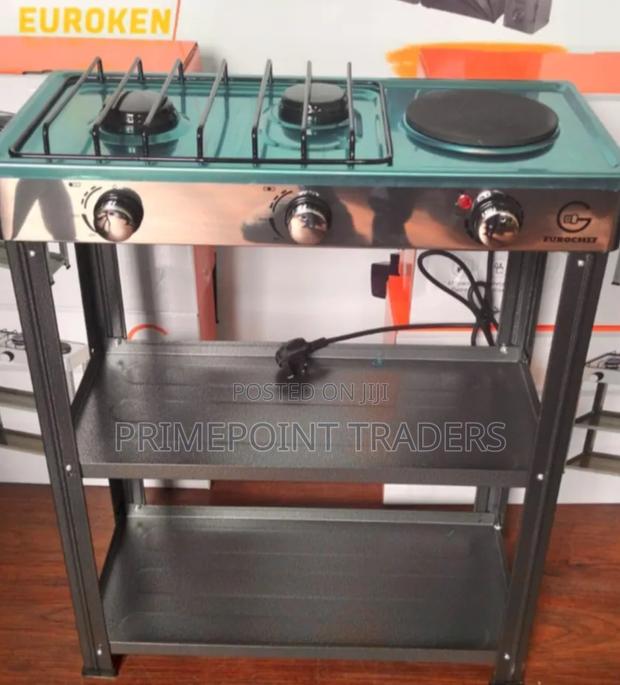 Eurochef Cooker EC-6073 2+1 Deluxe Gas Stove – Hybrid Cooking Power