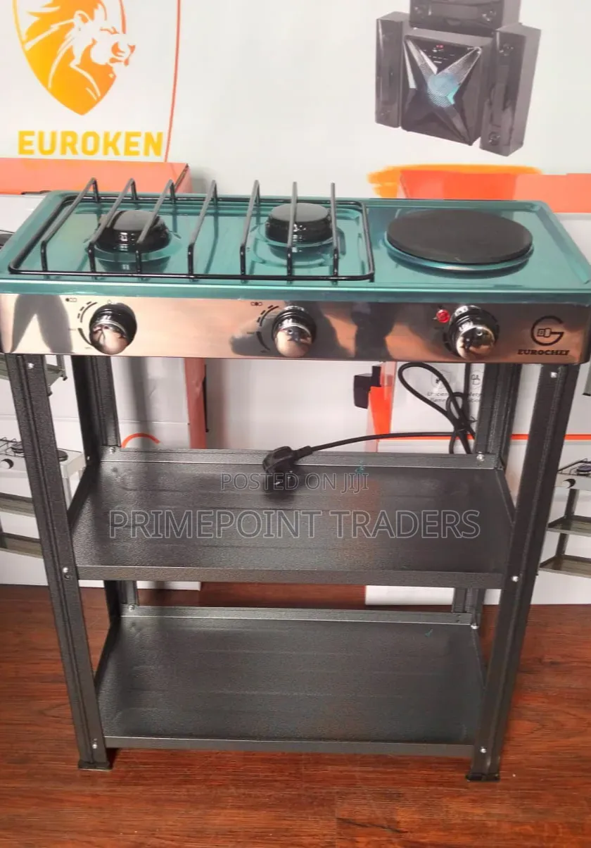 Eurochef EC-6073 2+1 Hybrid Gas Stove – Deluxe Kitchen Appliance 🔥